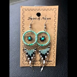 Handmade dream catcher earrings